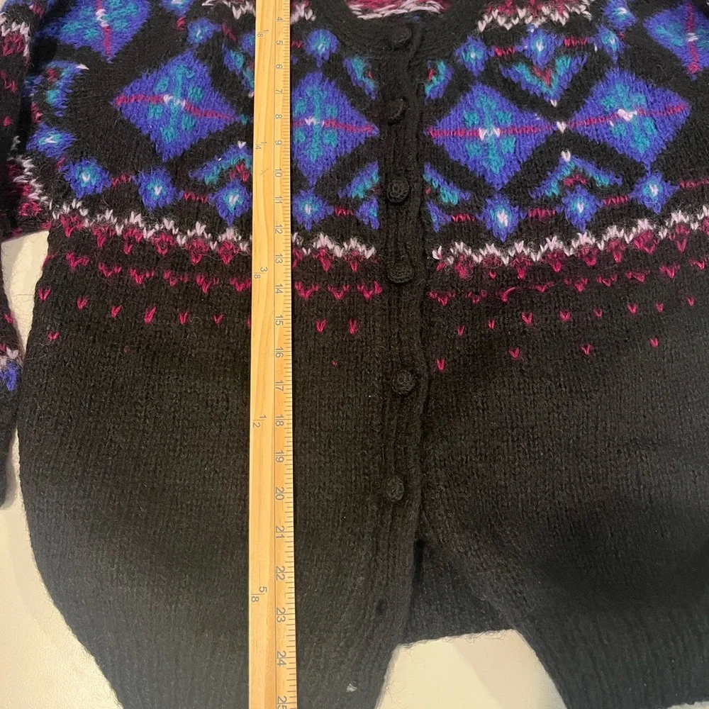 L.L. Bean Vintage Fair Isle Cardigan Size Large - Picture 6 of 6